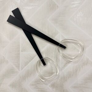 Vintage Midcentury Modern Grainware Lucite Pair of Salad Serving Utensils